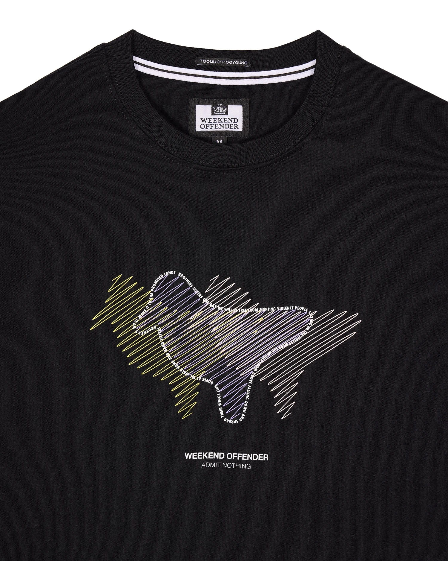 Weekend Offender Gabe Graphic T-Shirt Black - Image 5