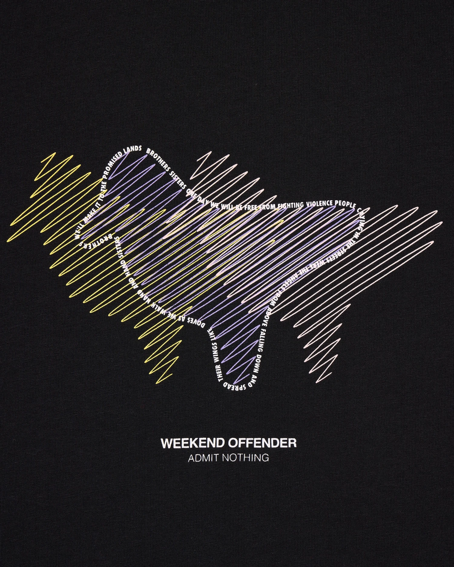 Weekend Offender Gabe Graphic T-Shirt Black - Image 6