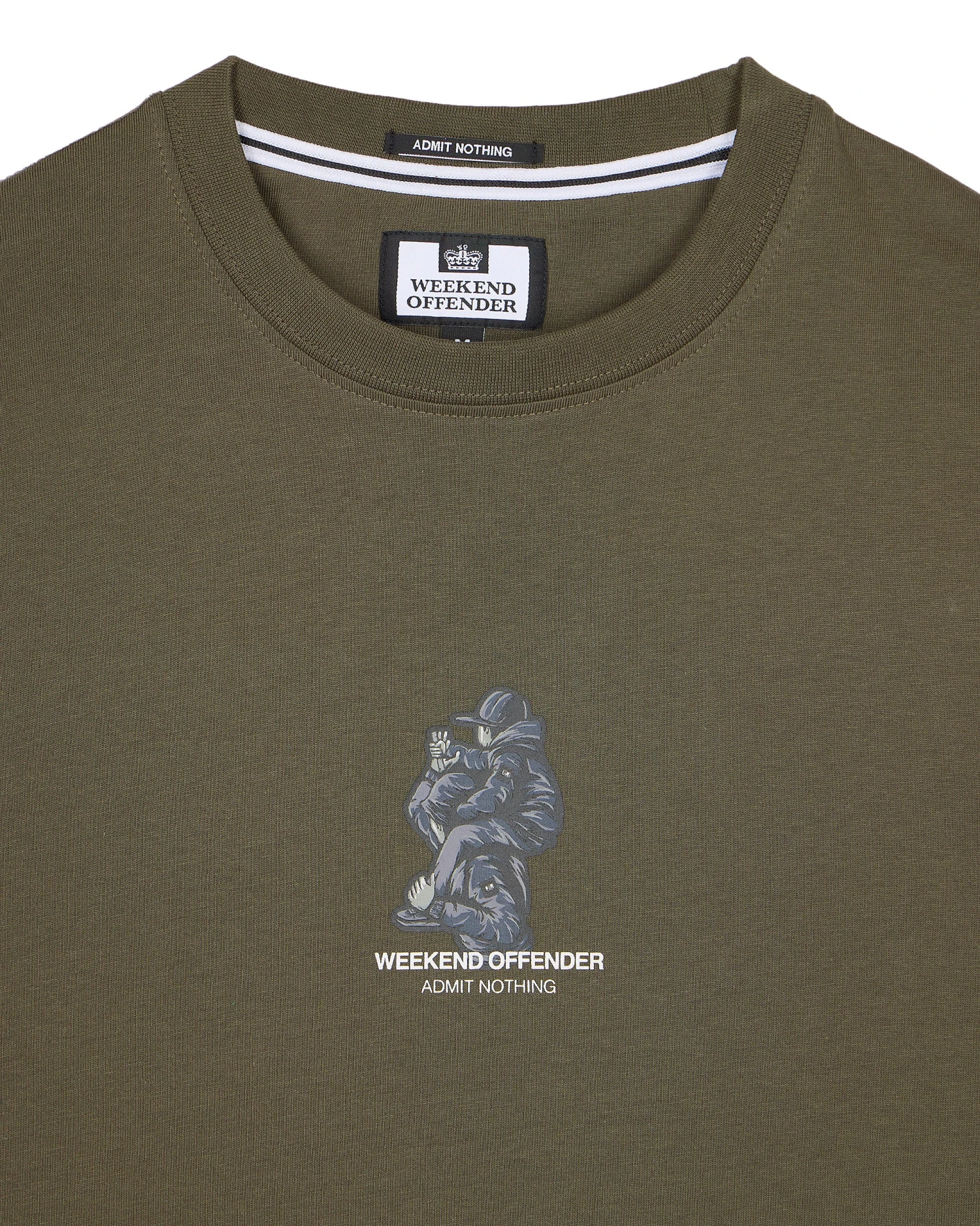 Weekend Offender Reggie Graphic T-Shirt Castle Green - Image 6