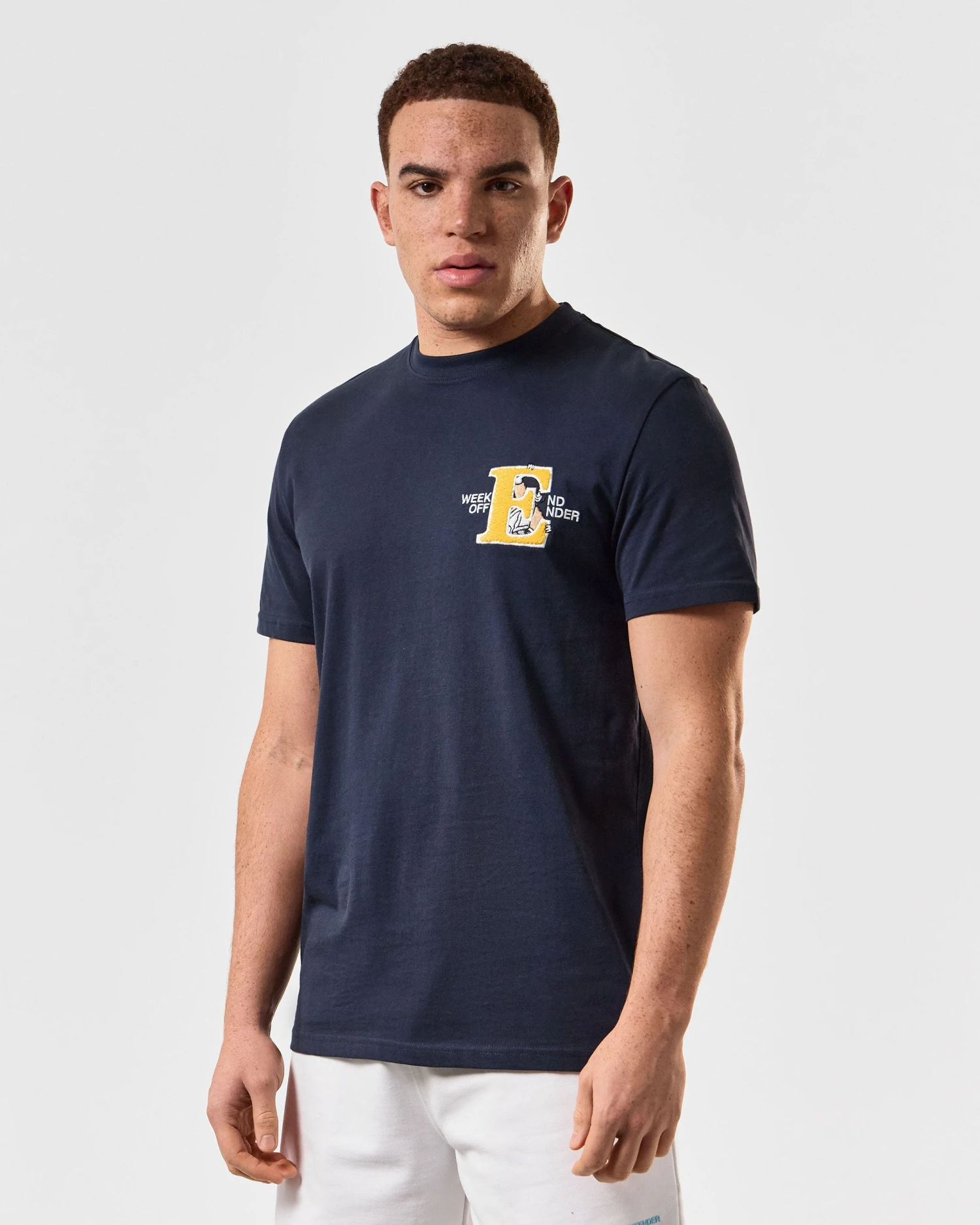 Weekend Offender Ryder Graphic T-Shirt Navy - Image 3