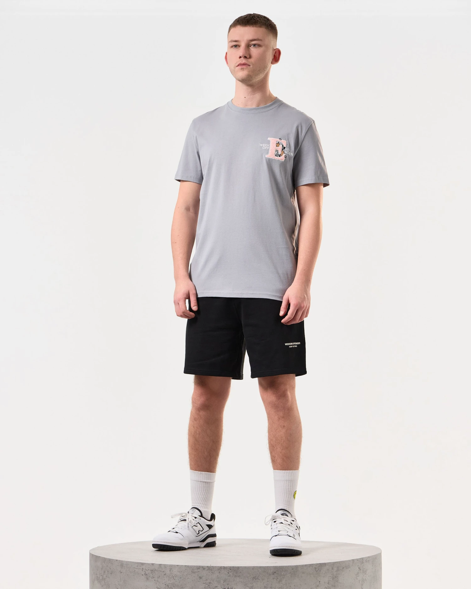 Weekend Offender Ryder Graphic T-Shirt Smokey Grey - Image 2