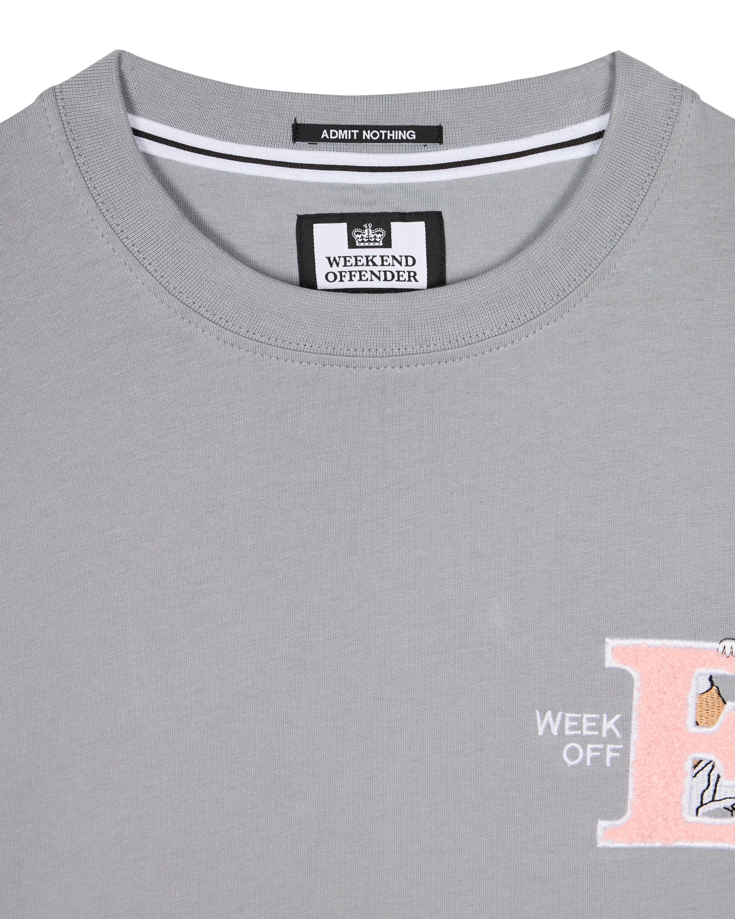 Weekend Offender Ryder Graphic T-Shirt Smokey Grey - Image 5