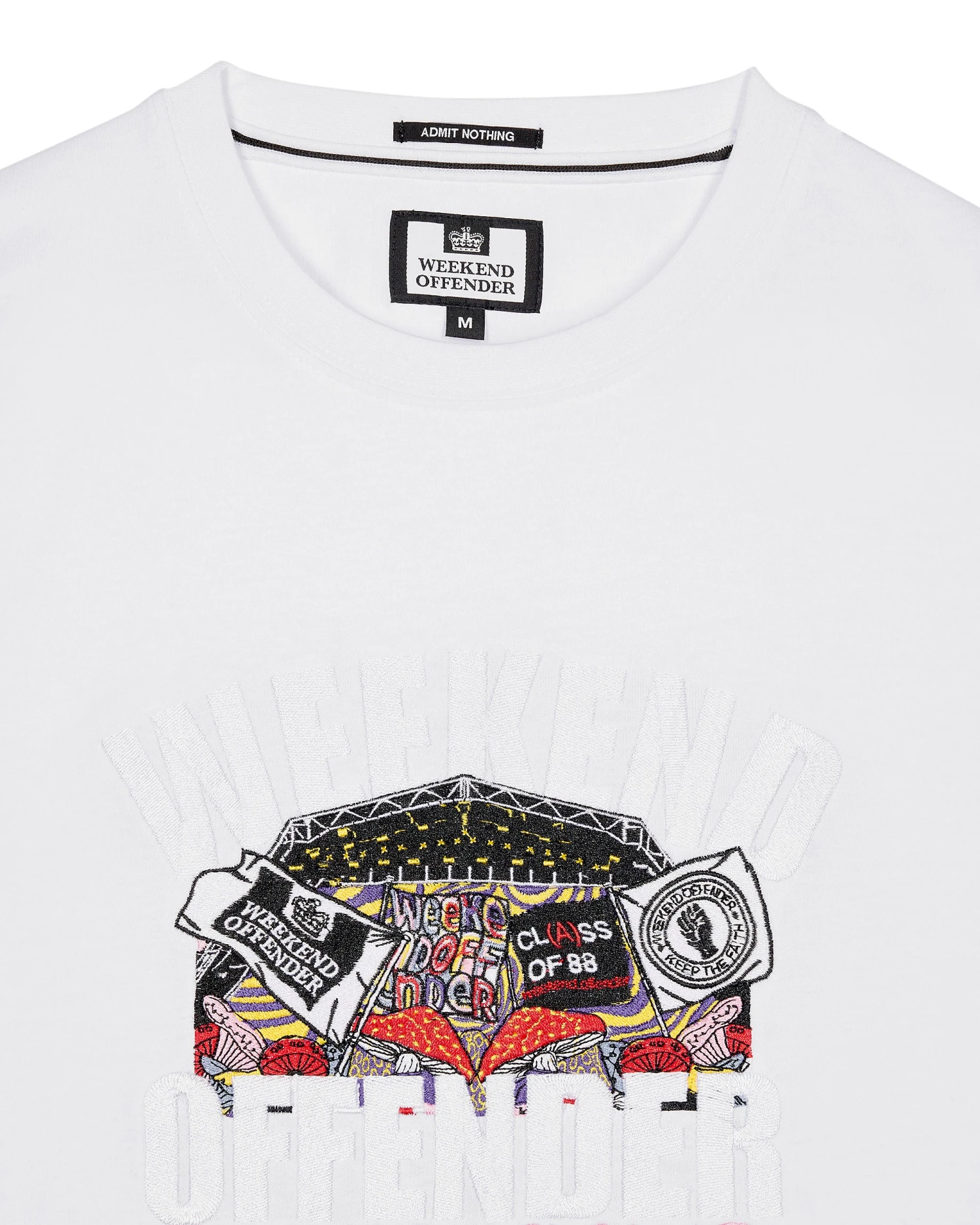 Weekend Offender Pyramid Graphic T-Shirt White - Image 5