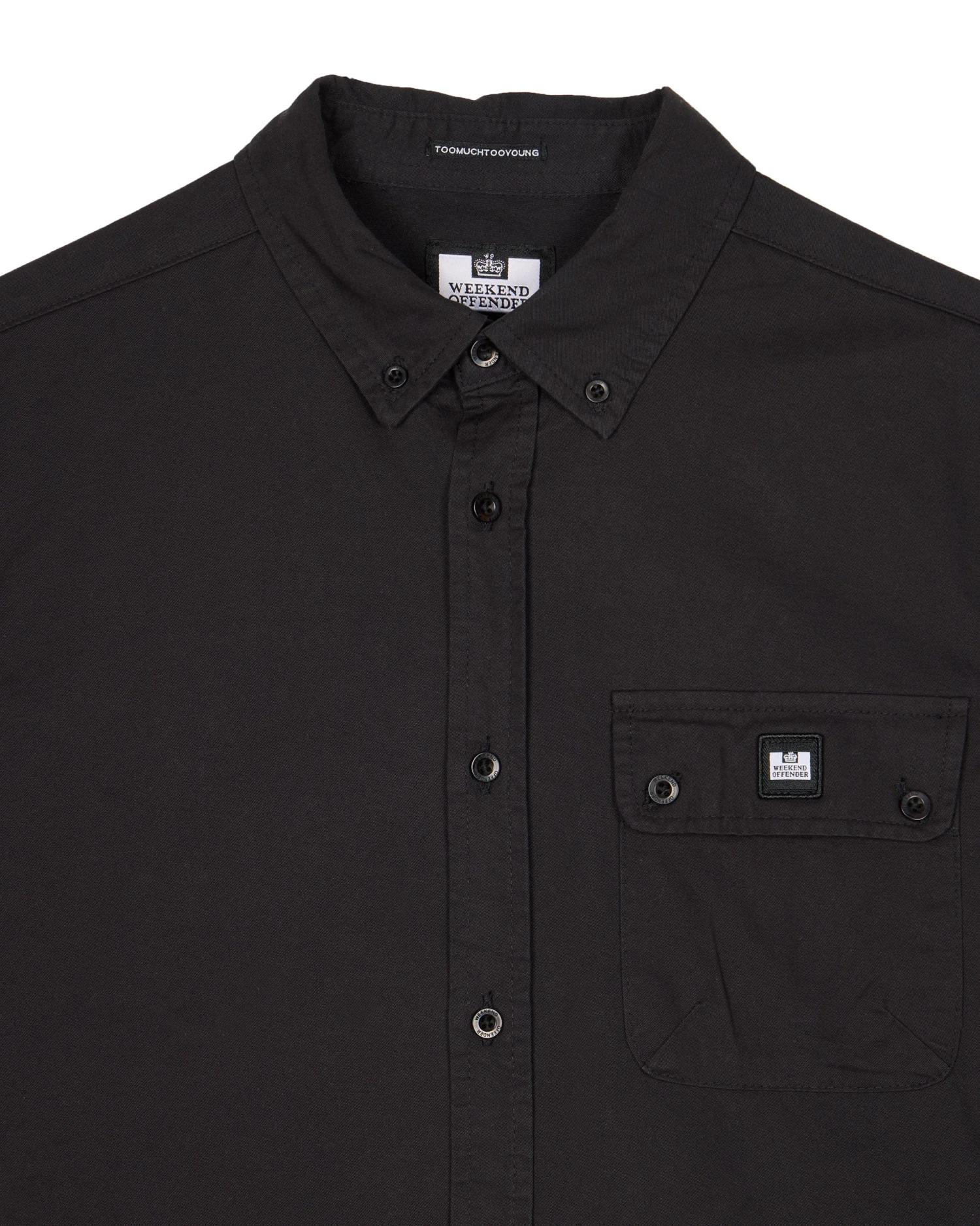 Weekend Offender Postiano Casual Ranger Shirt Black - Image 5