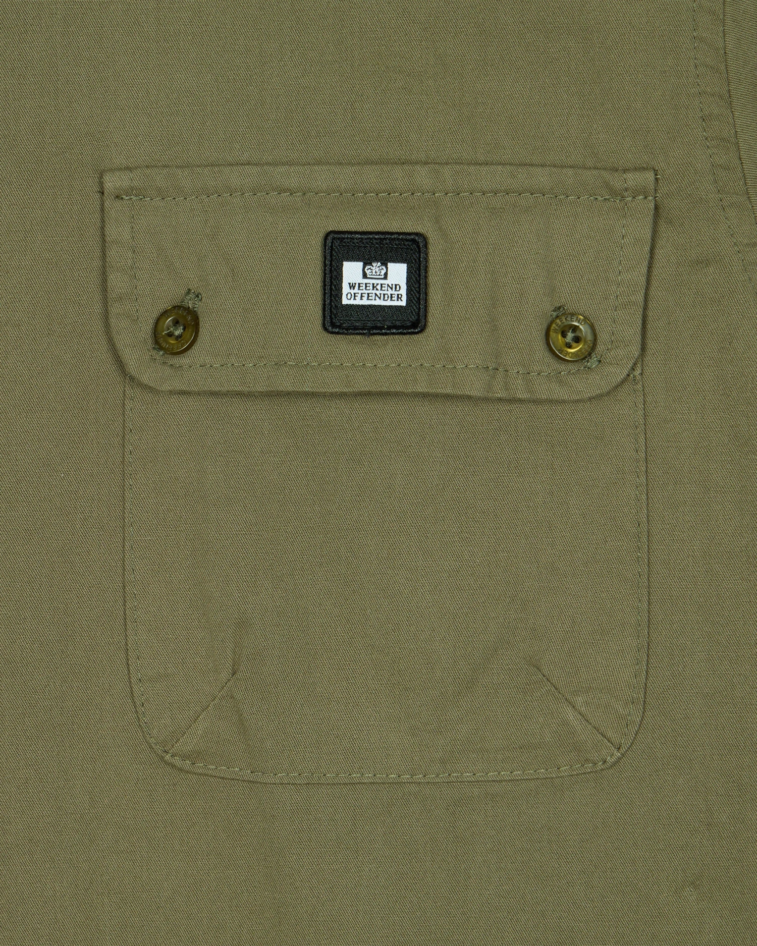 Weekend Offender Postiano Ranger Shirt Dark Khaki - Image 7