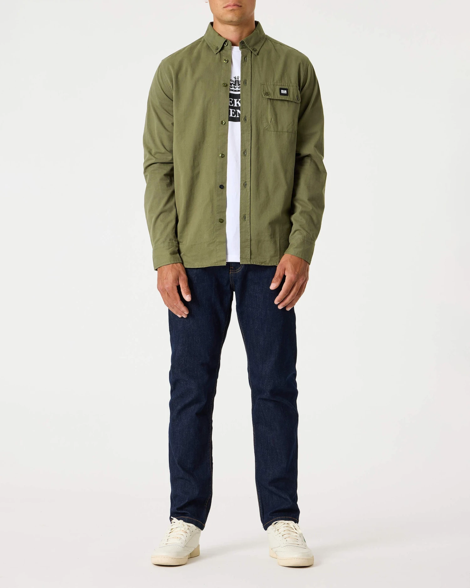 Weekend Offender Postiano Ranger Shirt Dark Khaki - Image 2