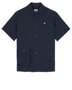 Weekend Offender Barboza Poplin Shirt Navy