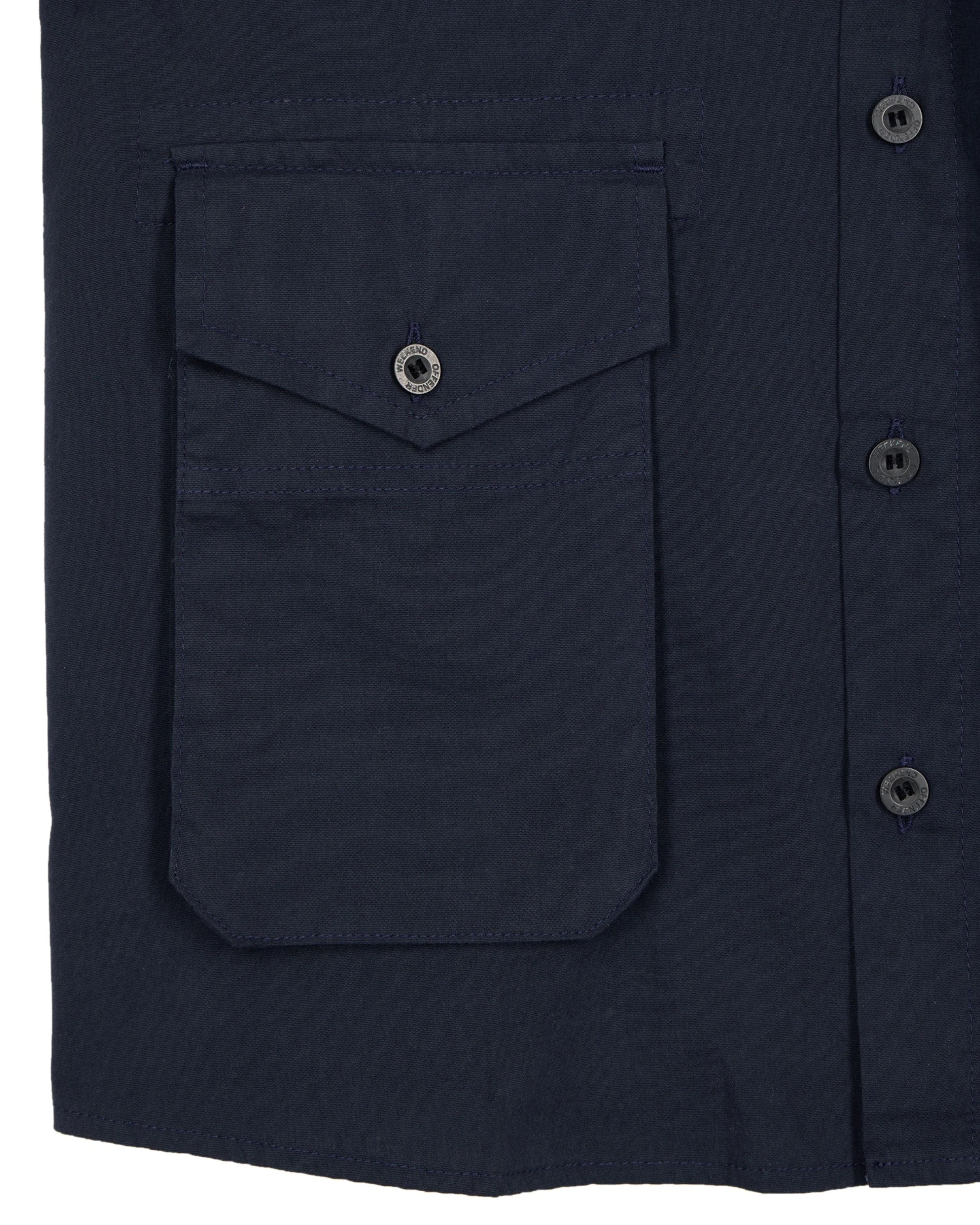 Weekend Offender Barboza Poplin Shirt Navy - Image 8