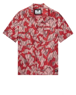 Weekend Offender Monuriki Shirt Blaze Red Rain Camo