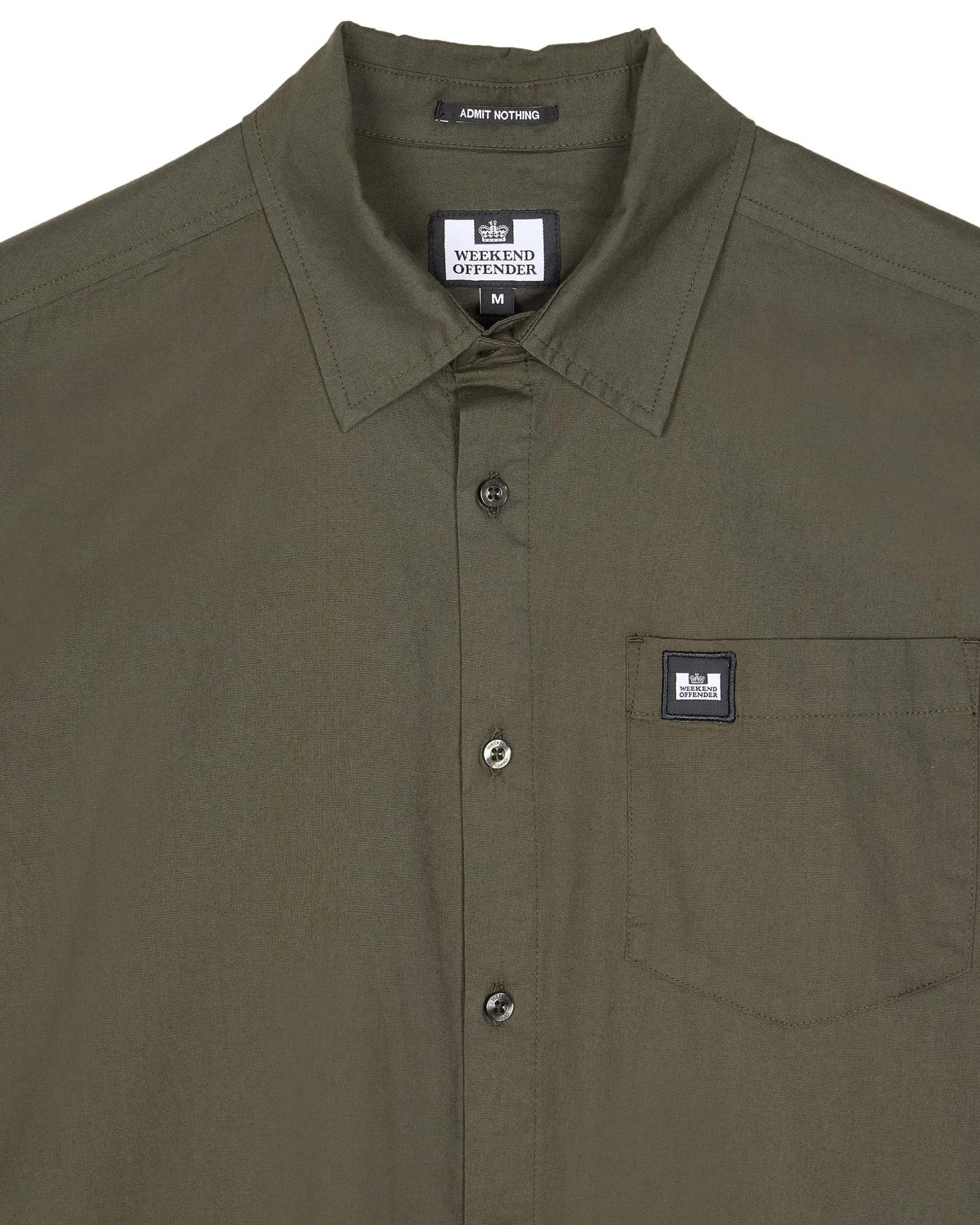 Weekend Offender Borak Short Sleeve Shirt Castle Green - Image 5