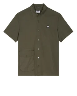 Weekend Offender Barboza Pocket Shirt Castle Green