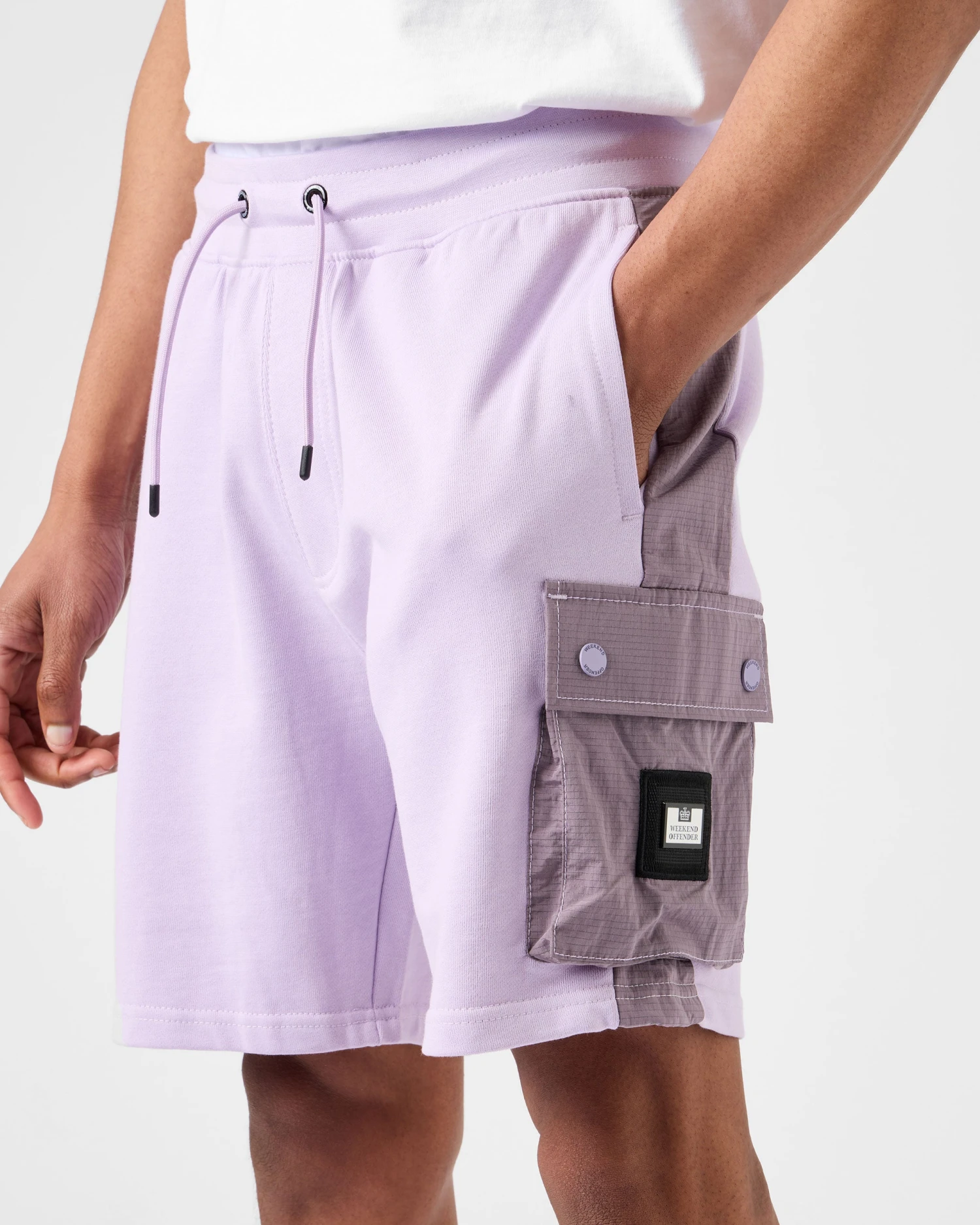 Weekend Offender Pink Sands Jogger Shorts Wisteria - Image 4