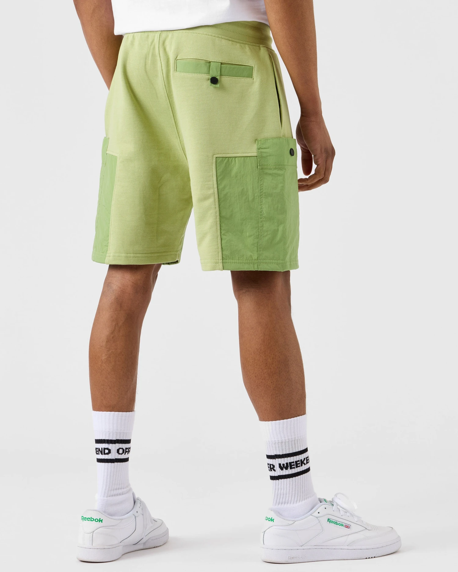 Weekend Offender Azeez Pocket Shorts Fern Moss - Image 4