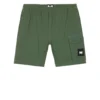 Weekend Offender Faraci Garment Dye Shorts Dark Green