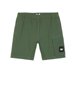 Weekend Offender Faraci Garment Dye Shorts Dark Green