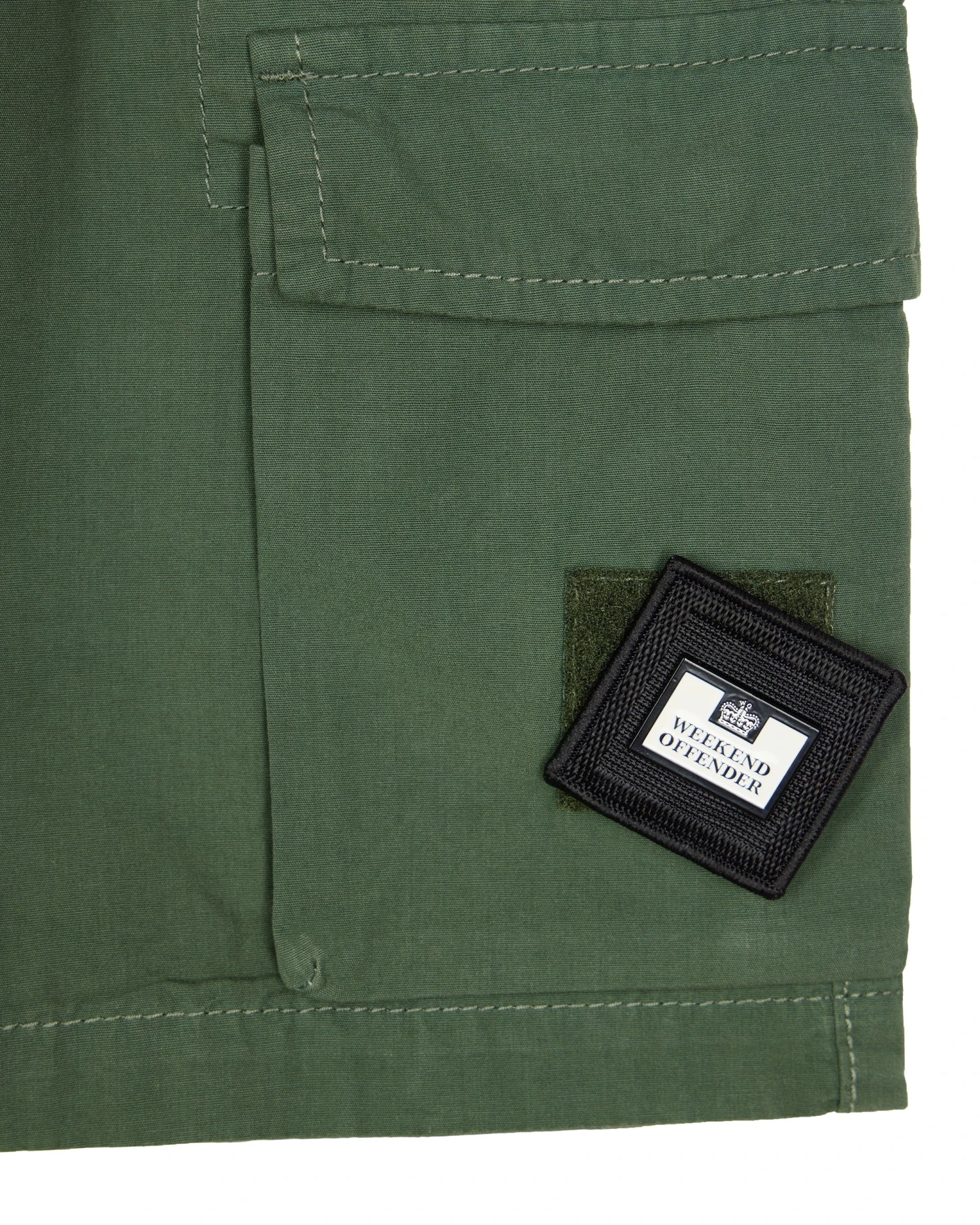 Weekend Offender Faraci Garment Dye Shorts Dark Green - Image 6