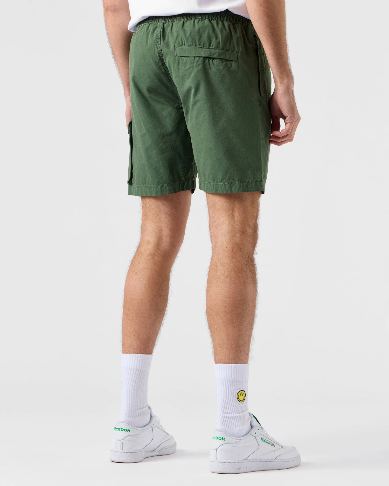 Weekend Offender Faraci Garment Dye Shorts Dark Green - Image 3