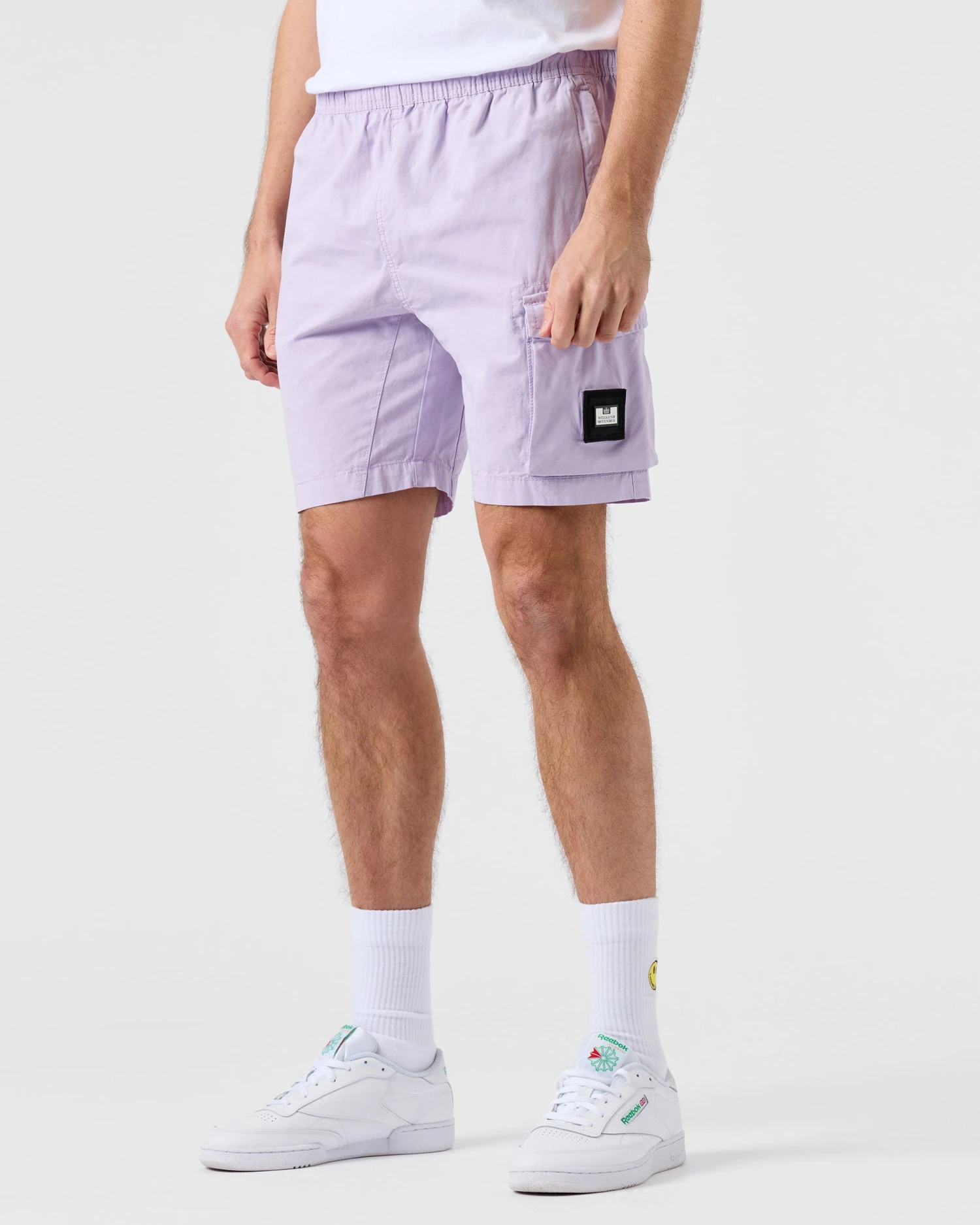 Weekend Offender Faraci Garment Dye Shorts Wisteria - Image 2