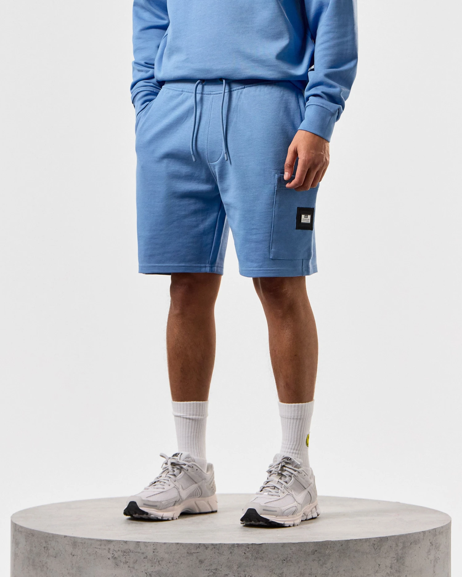 Weekend Offender Hawkins Jogger Shorts Coastal Blue - Image 3