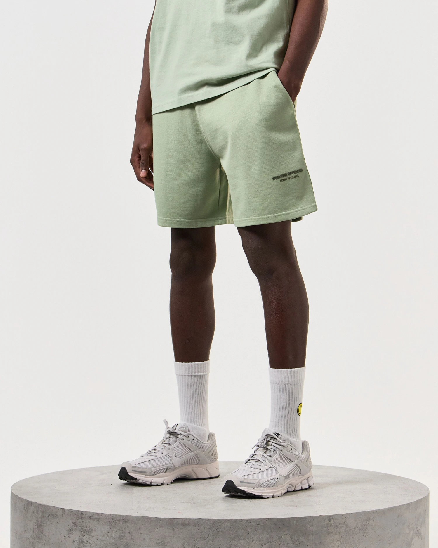 Weekend Offender Mytros Shorts Pale Moss Green/Castle Green - Image 2