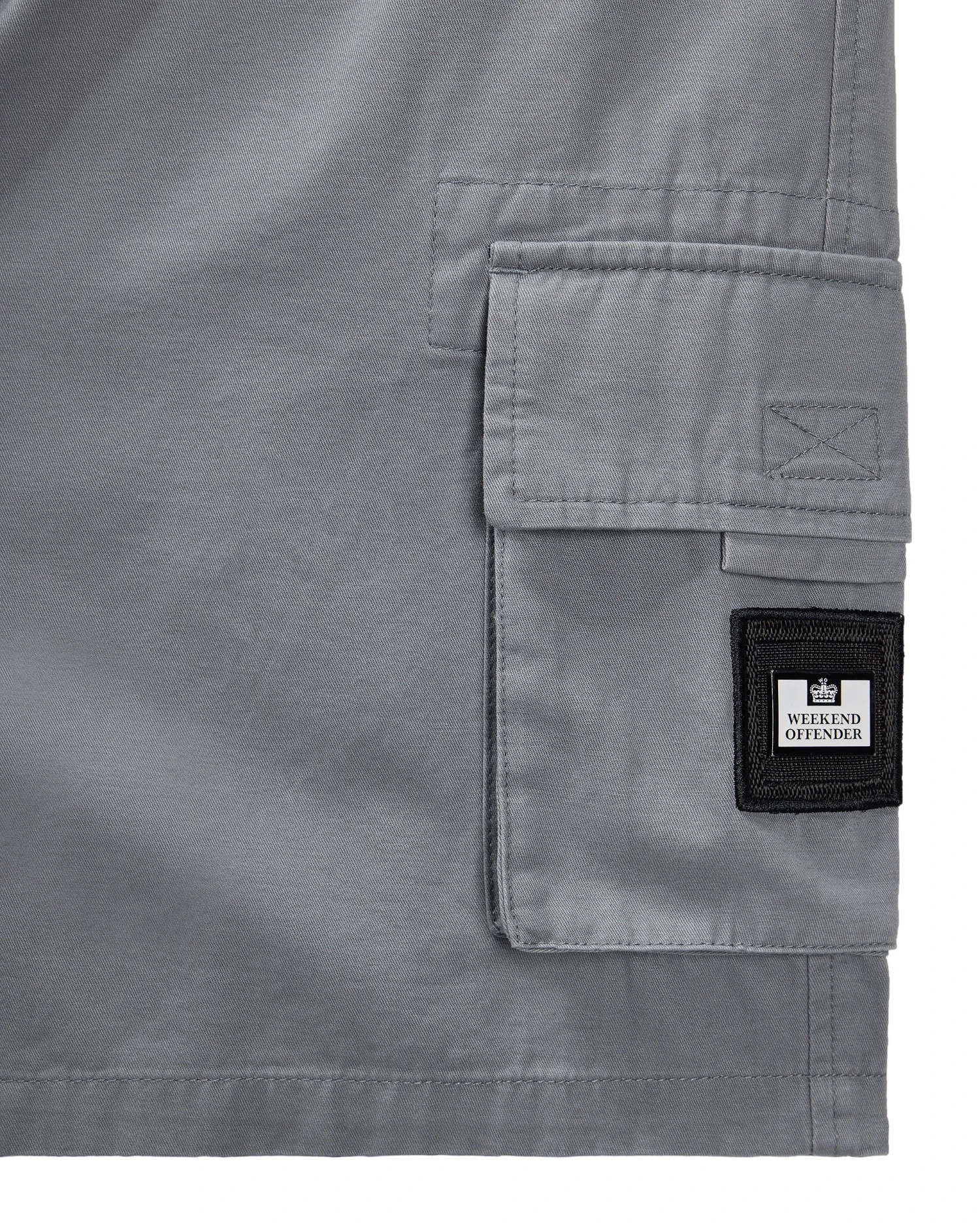 Weekend Offender Mascia Cargo Shorts Smokey Grey - Image 5