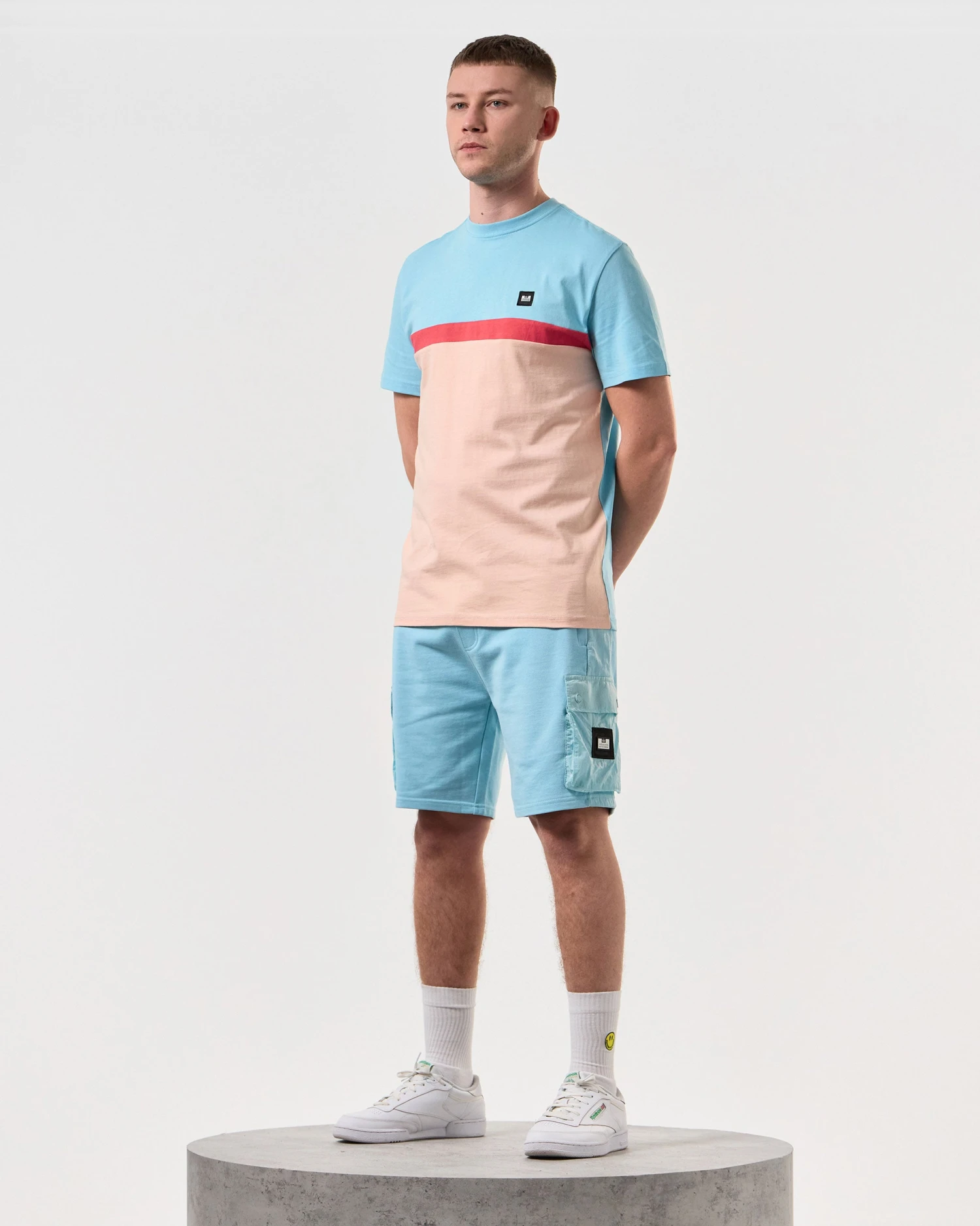Weekend Offender Pink Sands Jogger Shorts Saltwater Blue - Image 2
