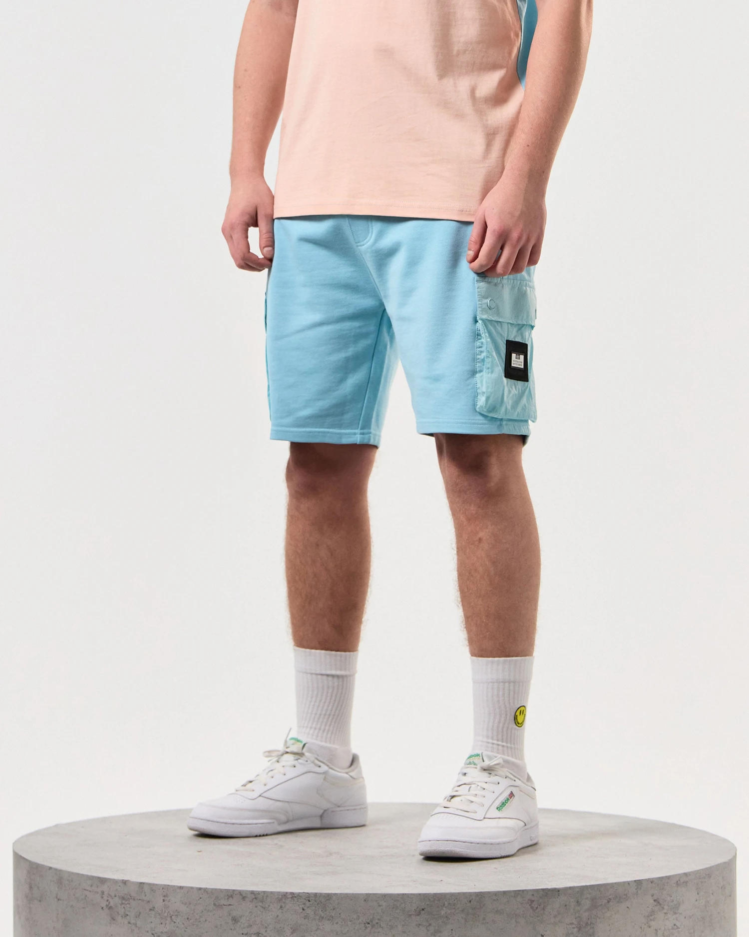 Weekend Offender Pink Sands Jogger Shorts Saltwater Blue - Image 3