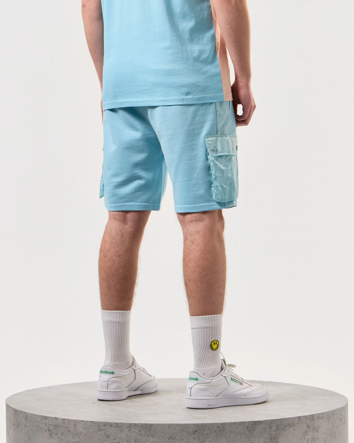 Weekend Offender Pink Sands Jogger Shorts Saltwater Blue - Image 4