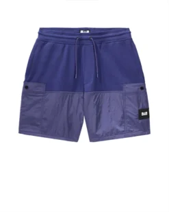 Weekend Offender Azeez Parachute Pocket Shorts Bright Navy
