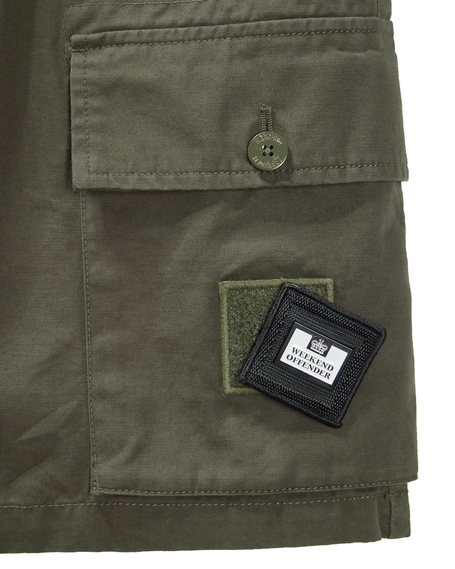 Weekend Offender Scopello Cargo Shorts Castle Green - Image 6