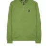 Weekend Offender Faraone Quarter Zip Sweatshirt Seaweed Green