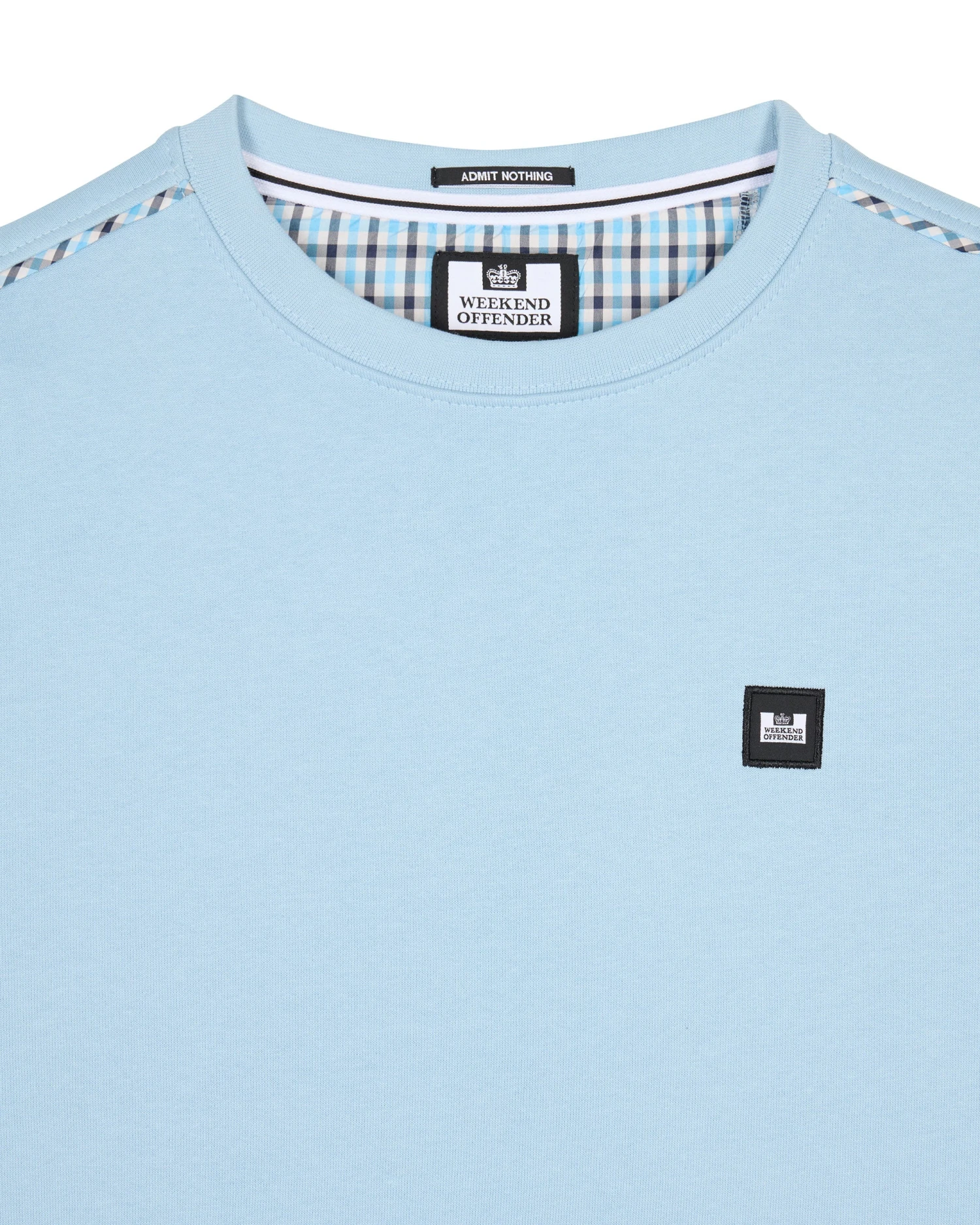 Weekend Offender Vega Sweatshirt Winter Sky/Blue House Check - Image 5