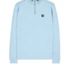 Weekend Offender Matisa Quarter Zip Sweatshirt Winter Sky/Blue House Check
