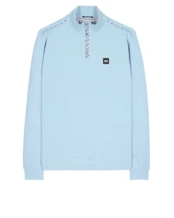 Weekend Offender Matisa Quarter Zip Sweatshirt Winter Sky/Blue House Check