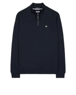 Weekend Offender Faraone Quarter Zip Sweatshirt Navy