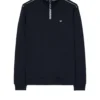 Weekend Offender Matisa Quarter Zip Sweatshirt Navy/Blue House Check