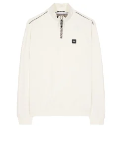 Weekend Offender Matisa Quarter Zip Sweatshirt Winter White/House Check