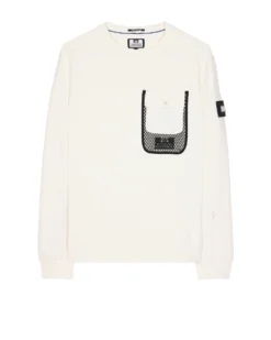 Weekend Offender Adiel Mesh Pocket Sweatshirt Winter White