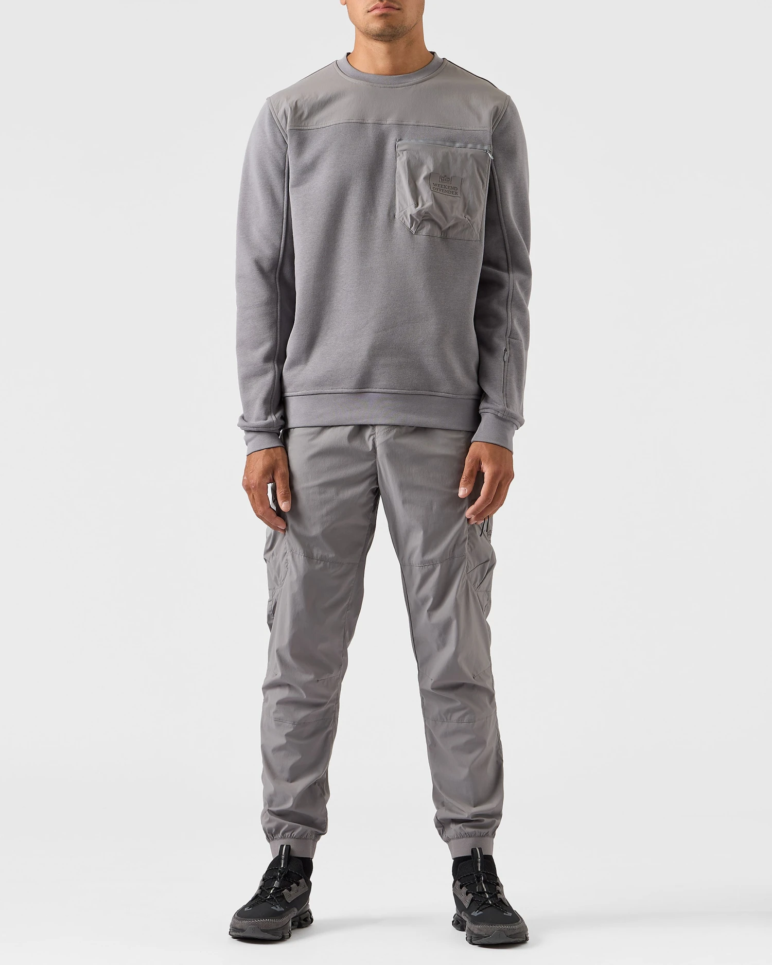 Weekend Offender Avery Sweatshirt Light Grey - Image 3