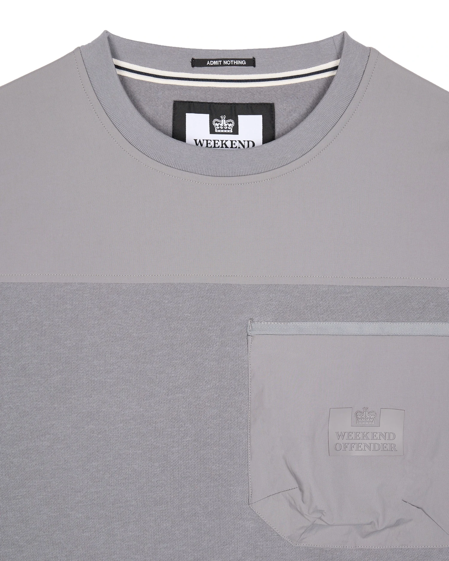 Weekend Offender Avery Sweatshirt Light Grey - Image 5