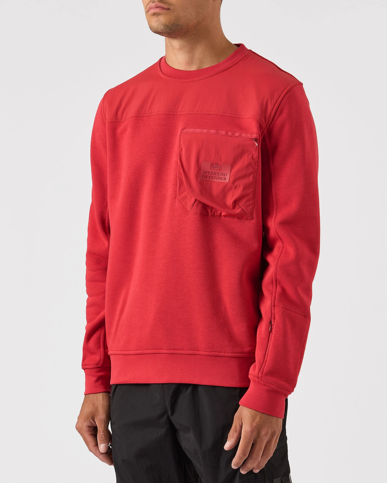 Weekend Offender Avery Sweatshirt Scarlet Red - Image 2