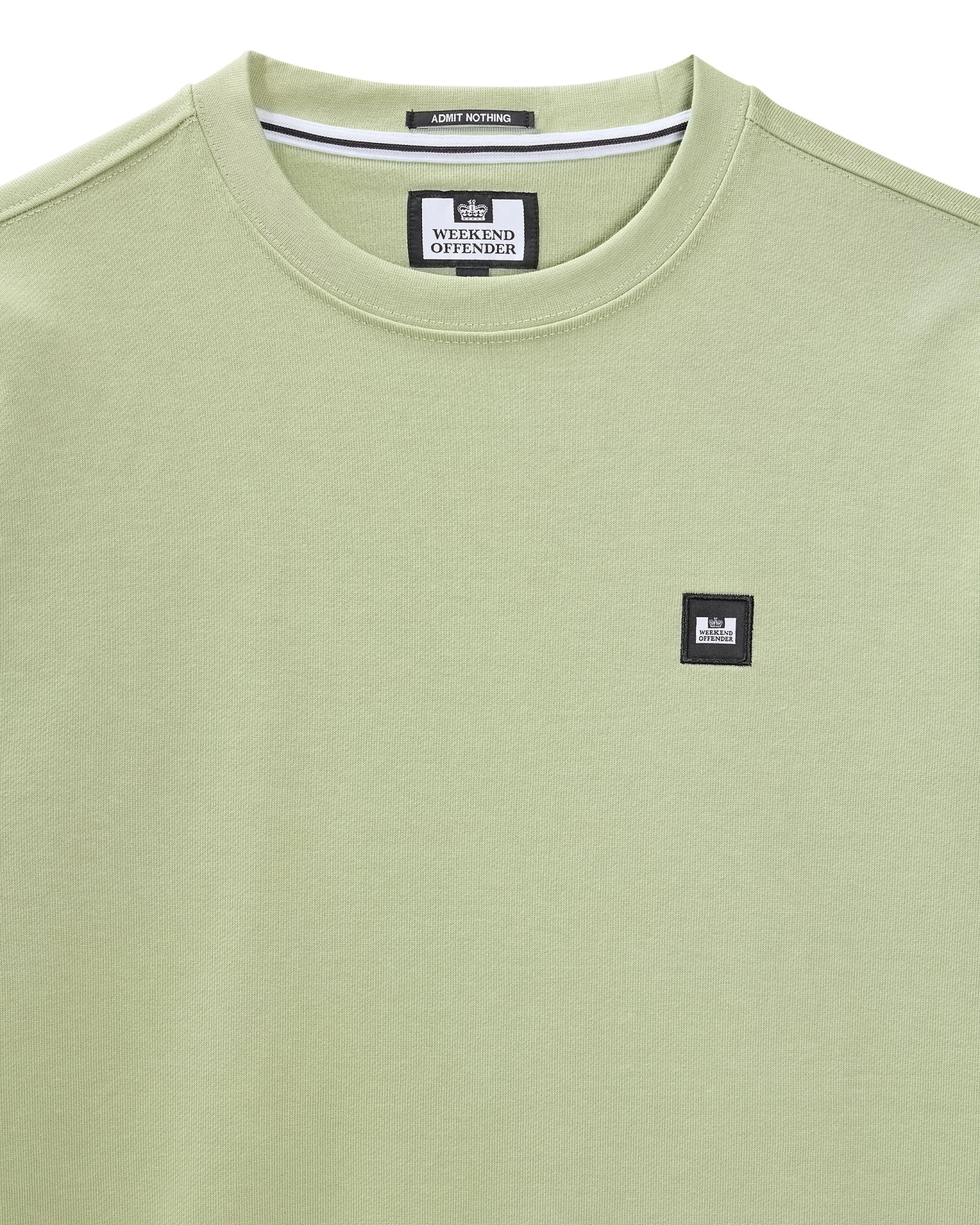 Weekend Offender Ferrer Sweatshirt Pale Moss Green - Image 5