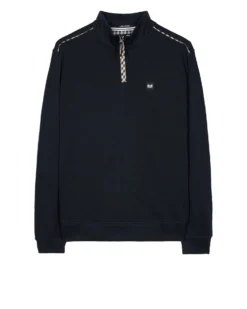 Weekend Offender Matisa Quarter Zip Sweatshirt Navy