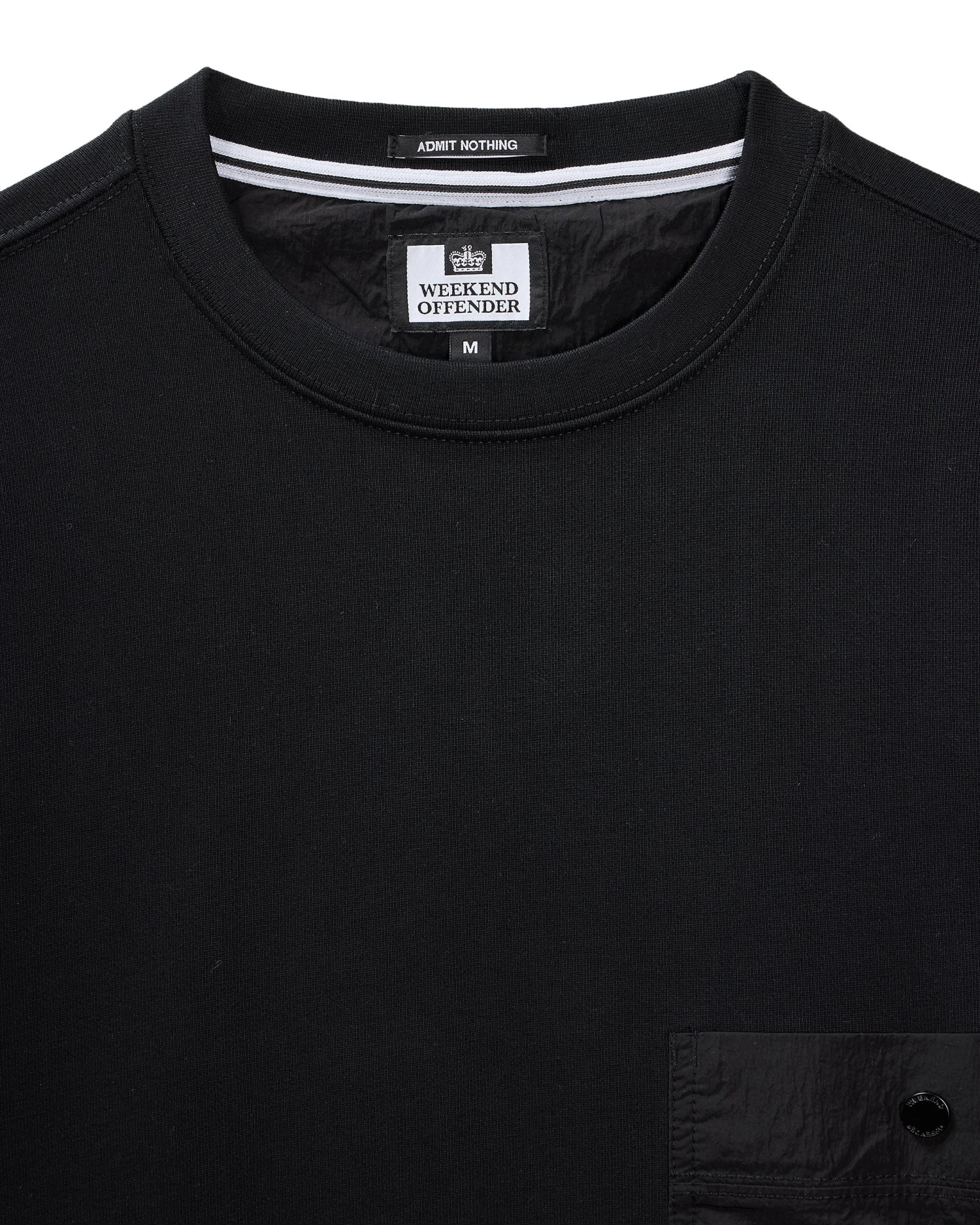 Weekend Offender Sirenko Pocket Sweatshirt Black - Image 5