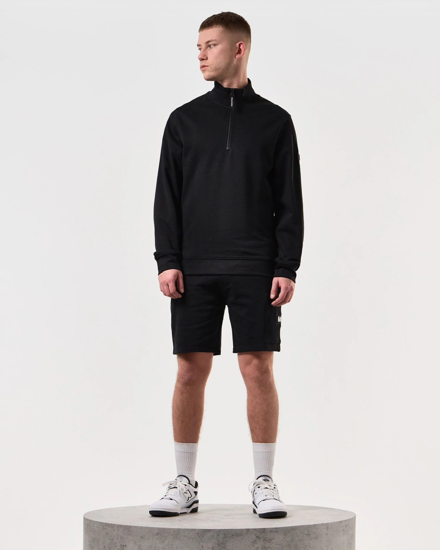 Weekend Offender Kraviz Quarter Zip Sweatshirt Black - Image 2
