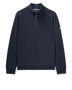 Weekend Offender Kraviz Quarter Zip Sweatshirt Navy