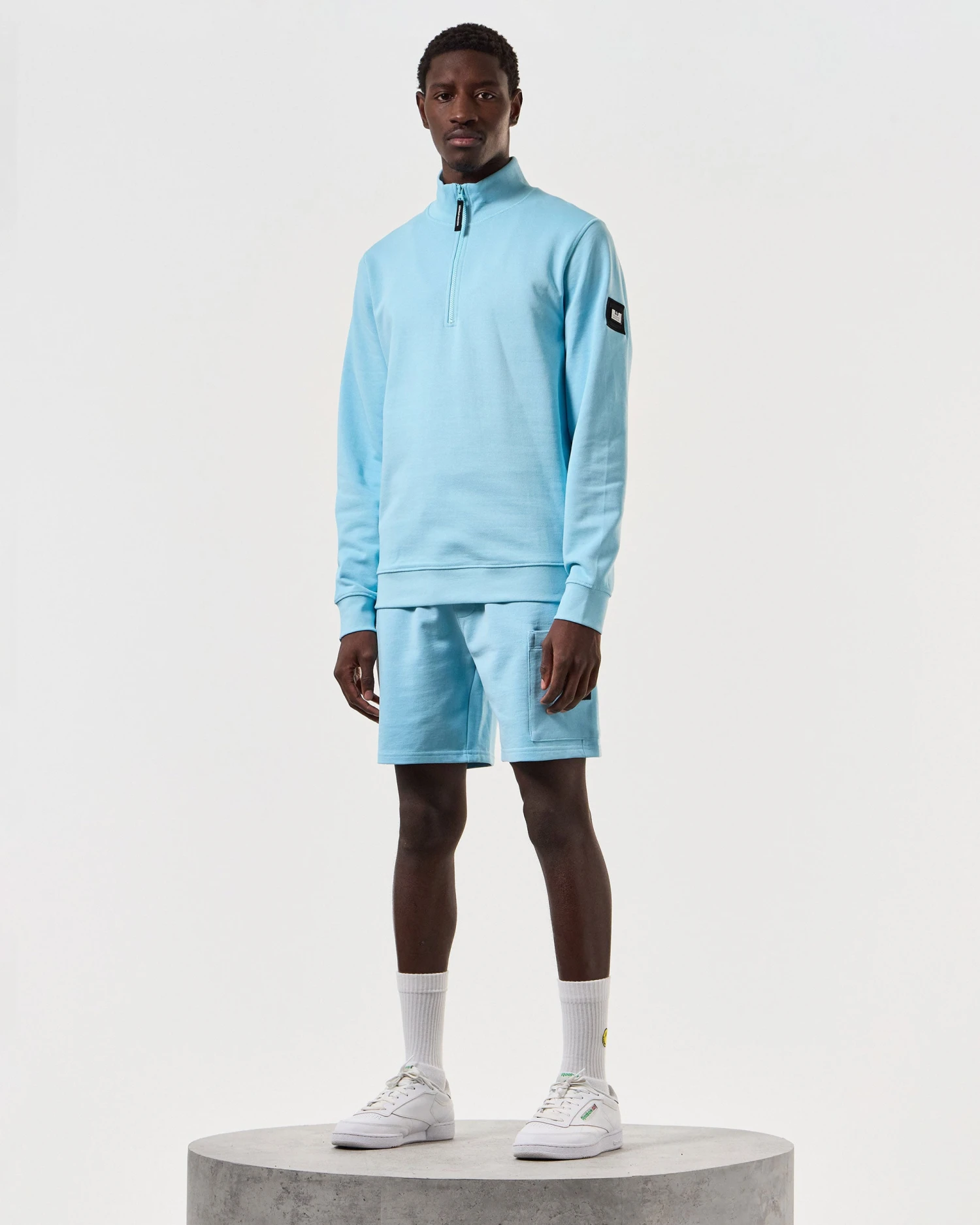 Weekend Offender Hawkins Jogger Shorts Saltwater Blue - Image 2