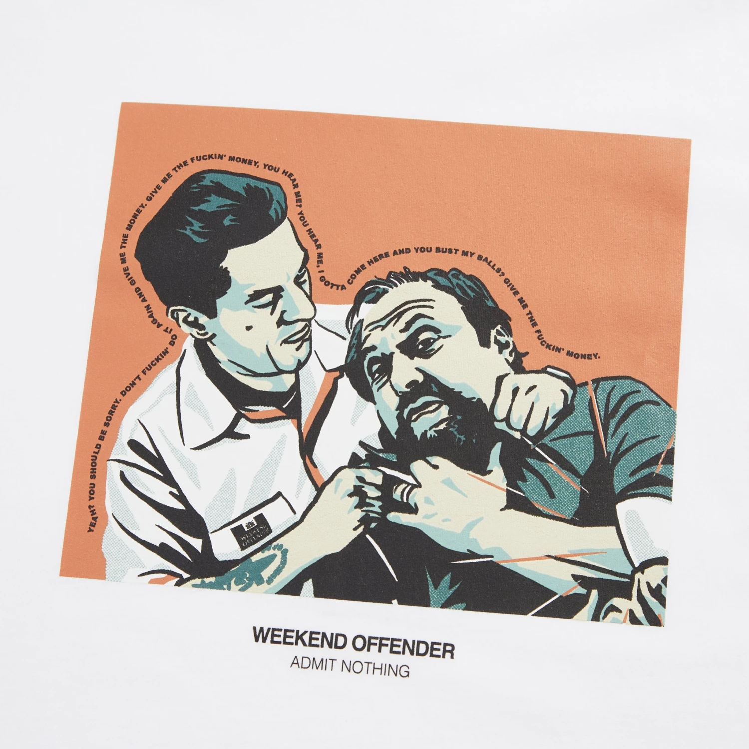 Weekend Offender Morrie Graphic T-Shirt White - Image 2