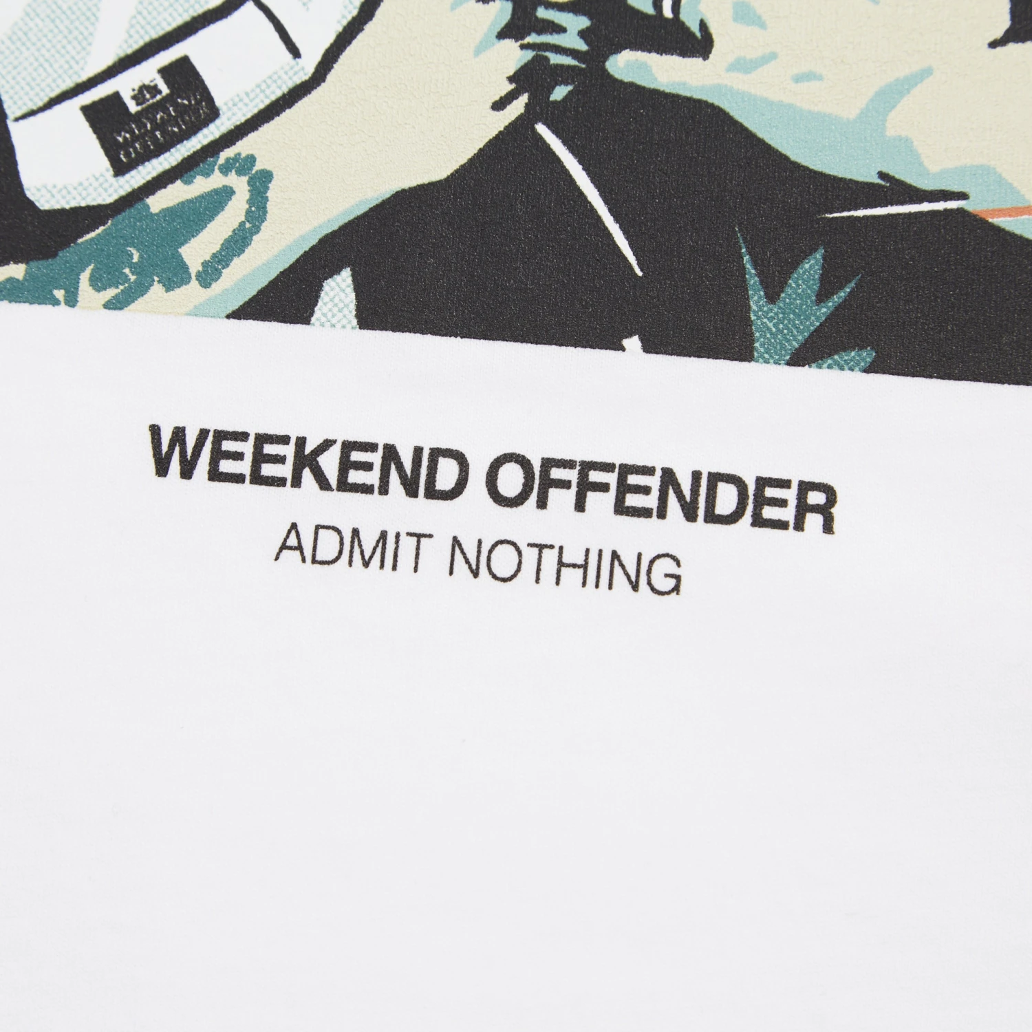 Weekend Offender Morrie Graphic T-Shirt White - Image 4
