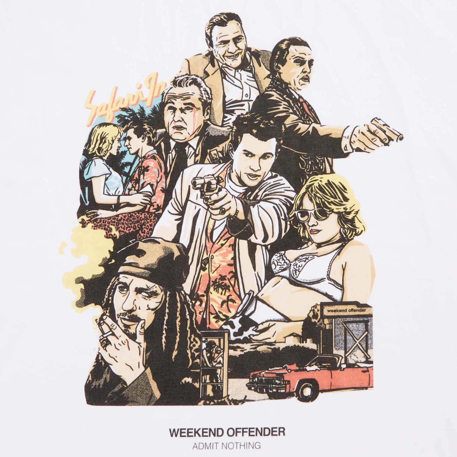 Weekend Offender True Romance Graphic T-Shirt White - Image 2